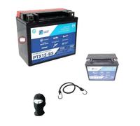 Compatible avec Piaggio Beverly St IE 4T-4V E4 ABS 350 année 2016 al 2020 Batterie Moto YTX12-BS Piaggio PTX12-BS FOURNIE CHARGÉE ET PRÊTE À l'emploi Batteries 10 AMPÈR 12 Volt 150X87X130MM