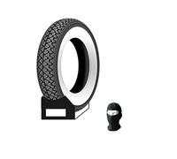 Compatible avec Piaggio Vespa PK XL 50 dal 1985 al 1989 Pneu Kenda 3.00-10 42J B14 K33 pour Roue avec Caoutchouc À Bande Blanche Convient Aussi AUX Roues MOUILLÉES À l'avant. Poste.