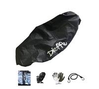 Compatible avec Piaggio XEVO 125 Housse de selle molletonnée imperméable anti-rayures anti-pluie anti-moisissure DiEffe Taille L 110 x 68 cm Couverture pour selle moto scooter universelle