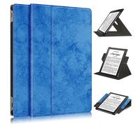Compatible avec PocketBook PB970 Antichoc Smart Tablet Cover Case, 360° Multi-View Angles Stand Folio Dur PC Back Shell Case Cover with Auto Wake Sleep(Dark Blue)