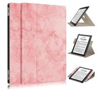 Compatible avec PocketBook PB970 Antichoc Smart Tablet Cover Case, 360° Multi-View Angles Stand Folio Dur PC Back Shell Case Cover avec Auto Wake Sleep(Pembe)