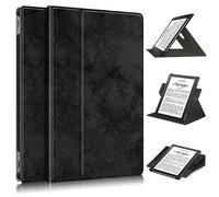 Compatible avec PocketBook PB970 Antichoc Smart Tablet Cover Case, 360° Multi-View Angles Stand Folio Dur PC Back Shell Case Cover with Auto Wake Sleep(Siyah)