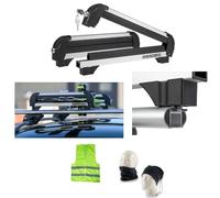 Compatible avec Porsche Cayenne Porte-Ski pour Barres DE Toit DE Voiture Attaque Skis À Neige Iceberg 4 en Aluminium AGRÉÉ pour 4 Paires DE Skis OU 2 Porte-Snowboards Max 28KG