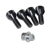 Compatible Avec Pour 128i 2008 2009 2010 2011 2012 M12 X 1.5 Jeu De Verrous De Roue Boulons Noirs OEM : 36136786419 36131180882 36136764057. goujon vis de roue