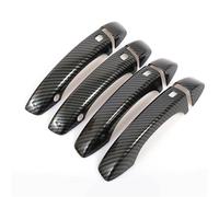 Compatible avec pour Q7 4M Poignée Porte Voiture Décor Autocollant Couverture Poignée Porte Anti-Rayures Garniture ABS Fibre Carbone Accessoires Automobiles Extérieurs Coque de poignée de Porte(2)