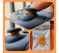 Compatible avec PS5/PS4/Switch Pro/ROG Ally/Steam Deck, Lot de 8 Anneaux de Protection en Silicone pour Joystick, Housses élastiques antidérapantes pour Console de Jeux (Orange)