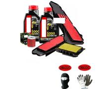 Compatible avec Quadro 350S Service VIDANGE - Entretien Complet LUBRIFIANT Moteur Scooter M (OTUL) 5000 10W40 4T avec Technologie HC-Tech + Filtre À Huile + Filtre À AIR DIY