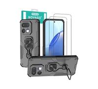 Compatible avec Realme 16 Pro 5G - Coque Robuste avec Anneau Support Béquille et Lot de 2 Films Verre Trempé 9H pour Ecran