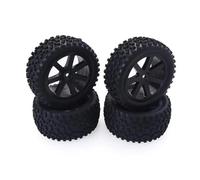 Compatible avec Redcat pour HSP pour HPI pour Hobbyking pour Trxs Losi pour VRX pour Buggy 1/10 4 Pièces Pneus en Caoutchouc De Voiture 1/10 RC Roues en Plastique Roue Voiture RC(Black)