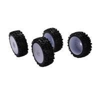 Compatible avec Redcat pour Team pour Losi pour VRX pour HPI pour Kyosho Jante Roue De Moyeu 4 X 17 Mm Et Pneu À Dents Profondes pour Buggy De Voiture RC Tout-Terrain 1/8 Roue Voiture RC