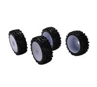 Compatible avec Redcat pour Team pour Losi pour VRX pour HSP pour Hobao pour Carson Jante de Roue moyeu 4X17Mm/pneu à Dents Profondes pour Buggy 1/8 RC Pneu Caoutchouc RC