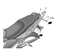 Compatible avec/Remplacement pour 600 BANDIT -00/04 / 1200 BANDIT -01/05- PORTE BAGAGE SUPPORT DE TOP CASE SHAD -S0BN60ST