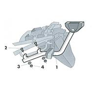compatible avec/remplacement pour 600 BANDIT -95/99-1200 BANDIT -96/00- PORTE BAGAGE SUPPORT DE TOP CASE SHAD - S0B64T