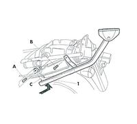 Compatible avec/Remplacement pour 600 GSXF -98/04-750 GSXF -98/02- PORTE BAGAGE SUPPORT DE TOP CASE SHAD-S0G78T