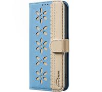 Compatible avec/Remplacement pour VIVO Y03 4G PU Cuir Portefeuille Flip Cover BFB36 (Bleu Clair)