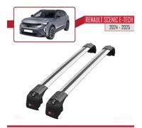 Compatible Avec Renault Scenic E-Tech 2024-2025 Ace-2 Barres De Toit Railing Porte-Bagages De Voiture Gris Aluminium 2 Barres