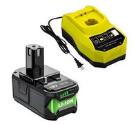 Compatible Avec Ryobi 18V 8000mAh Batterie Li-Ion Pour Outils Sans Fil One+, Convient Aux P108 P102 P103 P105 P109, Pour Perceuse, Scie, Taille-Haie, Souffleur(1PCS with charger)