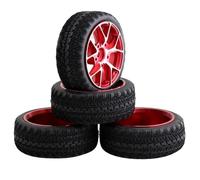 Compatible avec Sakura pour Traxxas pour Tamiya pour HPI pour Kyosho 1/10 RC on-Road Drift Touring Car 4 Pièces Jantes en Métal Pneu en Caoutchouc Roues RC
