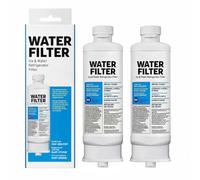 Compatible avec Samsung DA97-17376B, HAF-QIN/EXP, filtre à eau pour réfrigérateur, certifié NSF, cartouche filtrante à charbon actif, durée de vie de 6 mois, installation s (2, blanc)