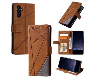 Compatible avec Samsung Galaxy A15 5G Étui en Cuir,Magnétique Etui Housse Compatible avec Samsung SM-A155F/DSN Galaxy A15 4G / SM-A156M/DSN SM-A156E/DSN Étui Téléphone Brown