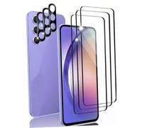 Compatible avec samsung galaxy s24 fe- protection 3+3 : ecran + objectif camera verre trempe haute definition + lentilles camera protegees protection ecran