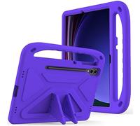 Compatible avec Samsung Galaxy Tab S9 FE Plus SM-X610/SM-X616 31,5 cm pour enfants, coque de protection légère en EVA résistante aux chocs avec poignée et bandoulière - Violet