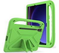 Compatible avec Samsung Galaxy Tab S9 FE Plus SM-X610/SM-X616 31,5 cm pour enfants, coque de protection légère en EVA résistante aux chocs avec poignée et bandoulière - Vert