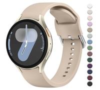 Compatible avec Samsung Galaxy Watch 7 6 5 4 Bracelet 40mm 44mm Femmes Hommes, Bracelet Sport en Silicone Souple pour Galaxy Wat ch FE/gala xy watch 5 pro, galaxy watch 6/4 Classic (Thé À Lait)