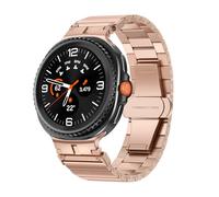 Compatible avec Samsung Galaxy Watch 8 40 mm, 44 mm, 8 Classic 46 mm 2025, Galaxy Watch 8 Classic en métal pour femme et homme, bracelet en métal en acier inoxydable (ROSE)