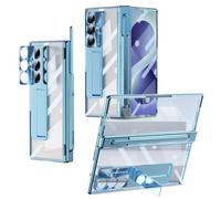 Compatible avec Samsung Galaxy Z Fold 8 Ultra Coque transparente avec support (bleu)