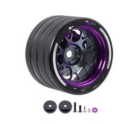 Compatible avec Sanwa Mt4/mt5/m12/m17 pour Futaba 4px/7px/10px pour Flysky Nb4 KO Ex Rc Volant en Métal avec Disque De Frein Volant Pièces détachées RC(Handwheel Purple A)
