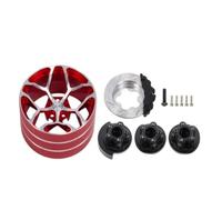 Compatible avec Sanwa Mt4/mt5/m12/m17 pour Futaba 4px/7px/10px pour Flysky Nb4 KO Ex Rc Volant en Métal avec Disque De Frein Volant Pièces détachées RC(Red Handwheel)