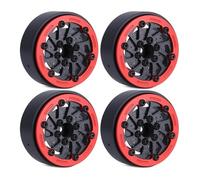 Compatible avec SCX10 pour TRX4 pour Capra VS4-10 pour Jante De Roue en Fibre De Carbone De 1,9 Pouces avec Rotors De Frein pour Voiture sur Chenilles 1/10 RC RC Voiture Pneus