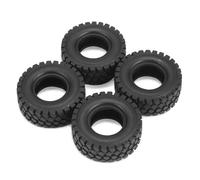Compatible avec SCX24 pour TRX4M pour FCX24 Enduro24 1/18 1/24 Pièces De Voiture Télécommandée 4 Pièces en Alliage D'aluminium Jantes À Talon De 2,5 Cm Pneus Caoutchouc Voiture RC Pneus