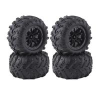 Compatible avec SCY 16101 16102 pour Pro 1/16 RC, Pièces De Mise À Niveau Roue De Camion pour Monster Noir 4 Pièces 6034 Pneu en Caoutchouc Antidérapant Hexagonal De 12Mm Roue Voiture RC