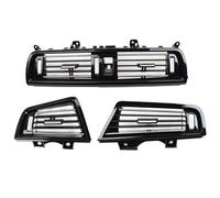 Compatible Avec Séries 5 F10 F11 F18 2010 2011 2012 2013 2014 2015 2016 2017 Les Grilles D'aération Avant Des LHD RHD Panneau Sortie D'air AC Noir Piano Chromé d'évent AC Avant Console(LHD 3pcs Set)