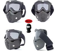 Compatible avec Shark Masque Casque VISIÈRE pour Motos, Scooters, Motocross, Ski, Paintball avec Verres FUMÉ SÉPARABLES pour Casques Jet, INTÉGRAUX, MODULAIRES, Cross