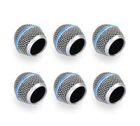 Compatible avec Shure BETA 57A 58A tête sphérique en maille filaire sans fil Microphone Grille Microphone tête de remplacement en acier(6Pc)