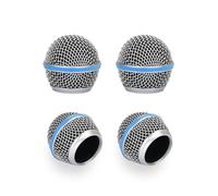 Compatible avec Shure BETA 57A 58A tête sphérique en maille filaire sans fil Microphone Grille Microphone tête de remplacement en acier(4Pc)