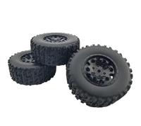 Compatible avec Slash pour Arrma pour Senton pour HuanQi 727 1/10 Voiture Rc 112mm Pneus De Camion De Course Courte Roue De Pneu avec 12mm Hex 4 Pièces Voiture RC Pneus Jante(D1)
