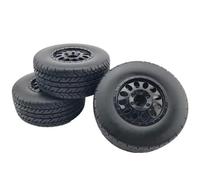 Compatible avec Slash pour Arrma pour Senton pour HuanQi 727 1/10 Voiture Rc 112mm Pneus De Camion De Course Courte Roue De Pneu avec 12mm Hex 4 Pièces RC Voiture Pneus