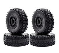 Compatible avec Slash pour Arrma pour Senton pour HuanQi 727 1/10 Voiture Rc 4 Pièces 112mm Pneus De Camion De Course Courte Roue De Pneu avec Hexagone De 12mm Accessoires Jouets RC