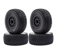 Compatible avec Slash pour Arrma pour Senton pour HuanQi 727 pour Vkar pour Hpi 1/10 Rc Car Short Course Truck Pneus Pneu Roue avec 12 Mm Hex Roue Voiture RC(D)