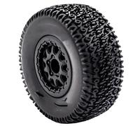 Compatible avec Slash pour Arrma pour Senton pour HuanQi 727 Voiture Rc 4 Pièces 112mm 1/10 Pneus De Camion De Course Courte Roue De Pneu avec Hexagone De 12mm Voiture RC Pneus Jante(ColorC)