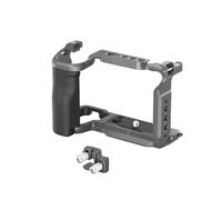 Compatible avec Sony ZV-E10 II, kit de Cage à dégagement Rapide SmallRig HawkLock avec Plaque en L et poignée en Bois(4949)