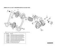 SRAM Galets de dérailleur X0 2009 et après