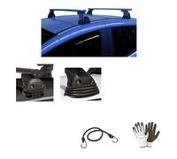 Compatible avec Suzuki Baleno 5P 2019 (68.093) Barres de toit pour toit de voiture avec crochet droit barre 130 cm en acier toit sans rééquilibrage + kit de montage