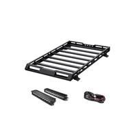 Compatible avec Suzuki Jimny JB33 Sierra JB43 1998-2017, barres de toit supérieures, barres transversales, paniers, alliage d'aluminium de haute qualité(Roof rack white LED)