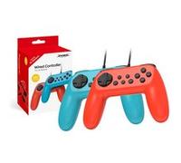 Compatible avec Switch Mini Manette Filaire DOBE2 x2 à 3 Modes, Vibration, Rouge & Bleu G