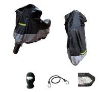 Compatible avec SYM ADX 125 Housse de protection moto molletonnée 250 g imperméable anti-grêle XXL coque résistante pour moto, scooter, pare-brise+coffre 296 x 105 x 127